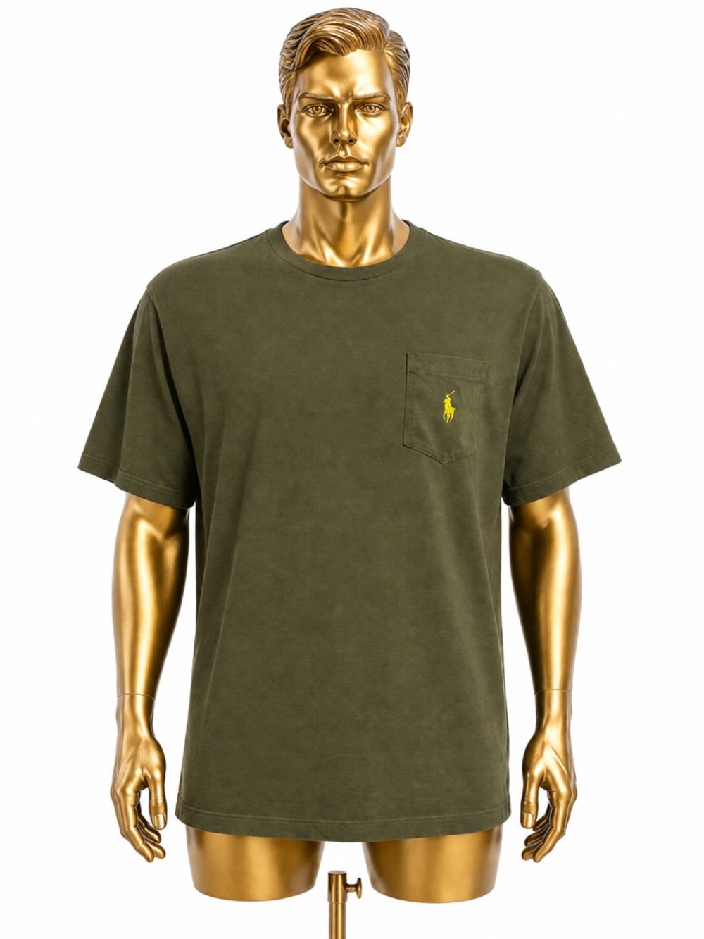 Polo by Ralph Lauren Olive Short-Sleeve Pocket Tee with Yellow Pony